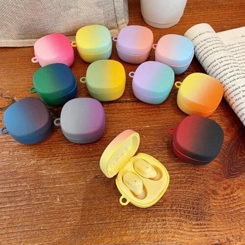 For Baseus Encok WM01 Case Gradient colorful Matte Anti-fall Earphone Cases For baseus WM01 Mini Cover Hard Plastic Charging Box