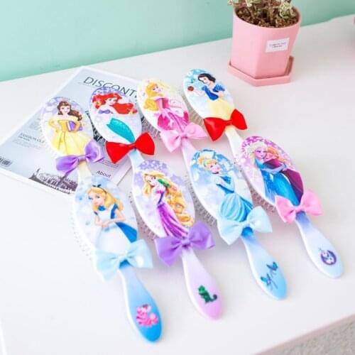Disney Girls Comb Frozen Elsa Anna disney Princess snow white Ariel Belle Cute Massage Comb Comb Disney Cartoon comb Toys gifts