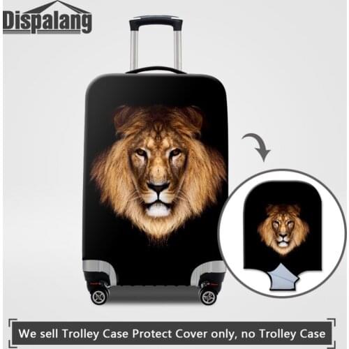 Dispalang Travel Luggage Protective Covers Lion Head Print Tour Covers Animals Theftproof Suitcase Cover For 18-30 Inch Case