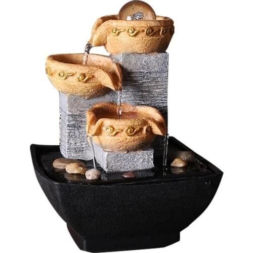 European Fountain Home Gardening Decoration Zen Decorative Ornaments for Office Desktops
