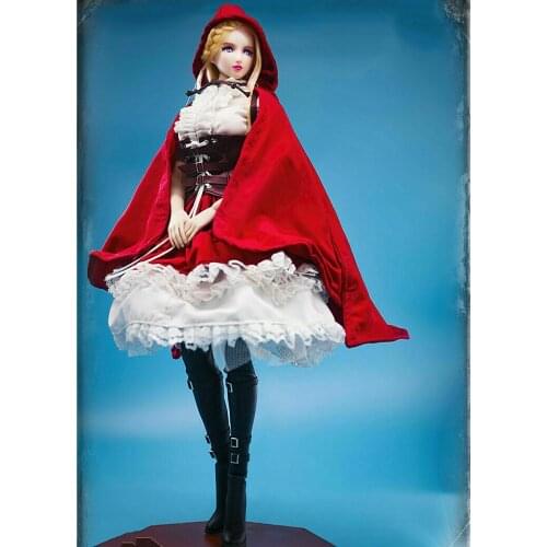 FASToys 1/6 Little Red Riding Hood Gothic Lolita Female Clothes Set for TBleague S22A 12 inches Action Figure Model