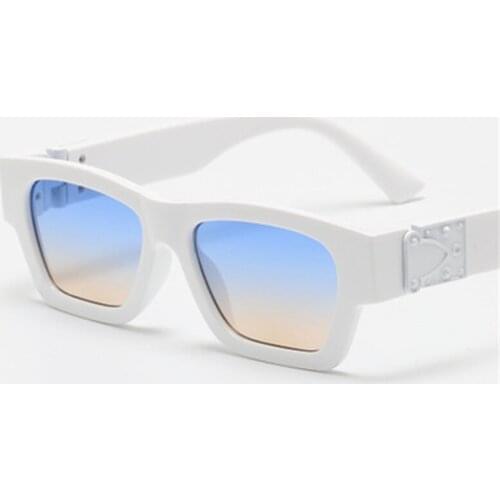 Gradient Retro Thick Frame Big Shades Acetate Square Sunglasses Oversized Women Men