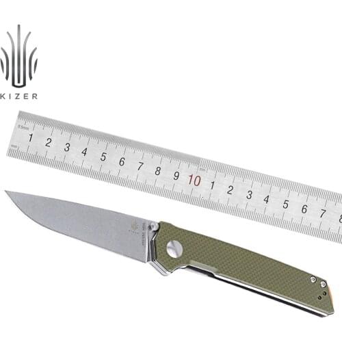 Kizer Pocket Knife Domin V4516N2 Green G10 Handle High Quality Outdoor Tactical Knife for Hunting Tools