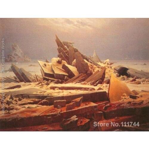Art landscape The Polar Sea Caspar David Friedrich impressionism Handmade oil painting High quality