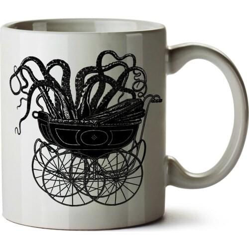 Lovecraft Octopus In a Baby Carriage Coffee Mug 11 Ounce Tea