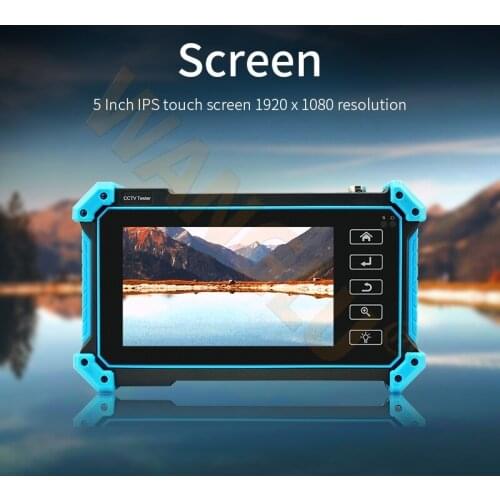 HD 5100 Plus Tester Monitor Kit Video Surveillance Tester Network Cable Multi-Function Hikvision Dahua DV12V Output POE 8MP TVI