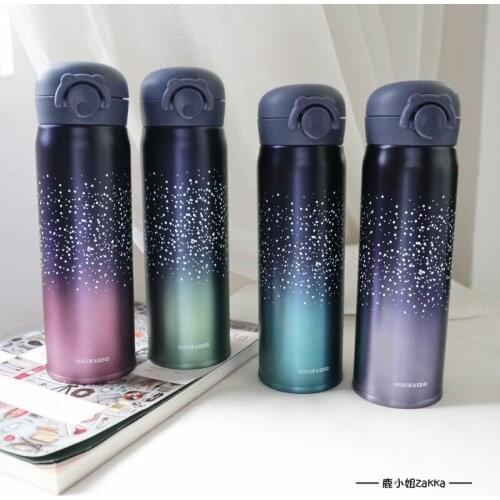 500ML The Starry Sky Coffee Travel Mug Thermos Bottle Popular Thermo Cup Water Thermos Car Thermo Travel mug