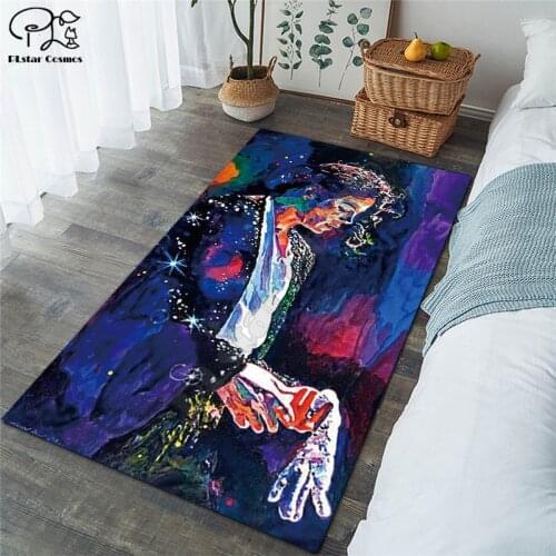 Michael Jackson carpet Square Anti-Skid Area Floor Mat 3D Rug Non-slip Mat Dining Room Living Room Soft Bedroom Carpet 09