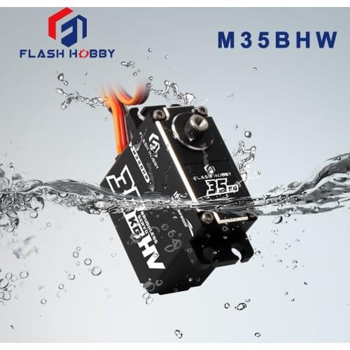 M35/45BHW Waterproof 120 Degree 35kg/45KG Large Torque Digital Brushless Motor Servo Aluminium Metal Gears 25T Arm For RC Car