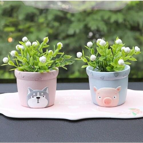 Resin Cute Flower Pot Storage Container Pot Flowerpot Window Box Flowers Garden Home Decoration Mini Craft Flower Pot