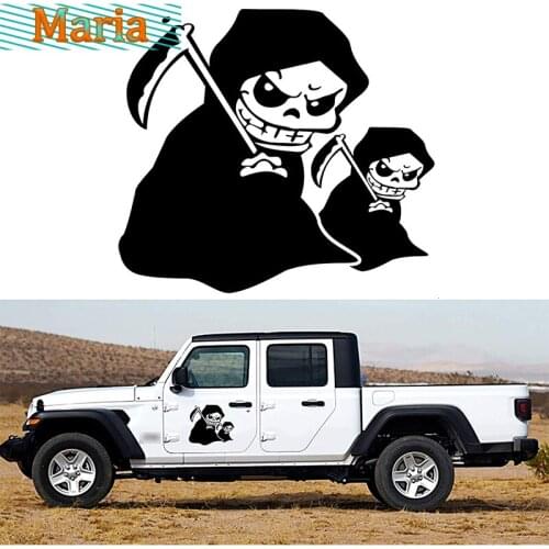 Ghost Reaper Sickle Skeleton Sticker Vinyl Skull Decal Steam Funny Strange Decal Decoration Truck Motorcycle Waterproof PVC