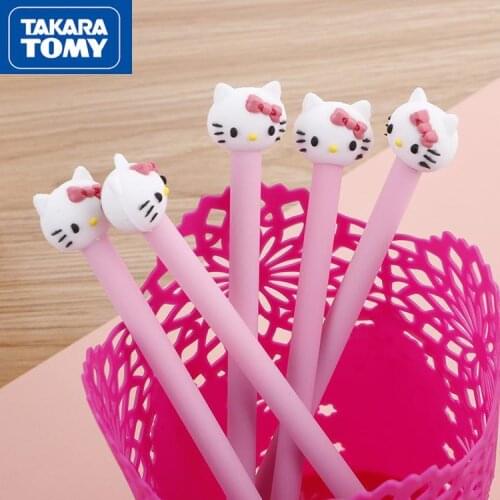 Takara Tomy Hellokitty Cute Creative Personality Girl Heart Primary School Students Gel Pen Black Signature Pen