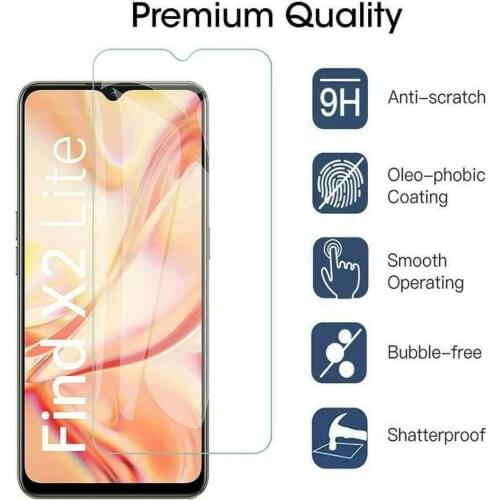 Phone Glass For OPPO Reno4 Lite F17 Pro A72 5G Find X2 Lite F15 Screen Protector For OPPO Reno3 Pro Ace2 A92s A33 2020 A32 A52