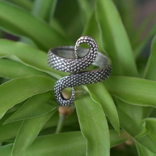 Stereoscopic Snake Ring Punk Opening Adjustable Size Ring Party Unisex Gift