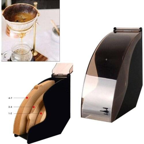 Coffee Bar Storage Rack Cone Filter Box Filter Paper Storage Rack Holder Coffee Tool Dust Cover Coffee Filter Box Coffee Dust Fi