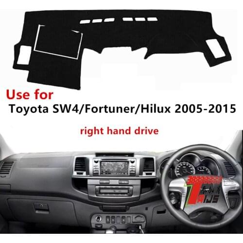 TAIJS Factory Fashion New Arrival Polyester Fibre Car Dashboard Cover For TOYOTA SW4/Fortuner/Hilux 2005-2015 Right hand drive