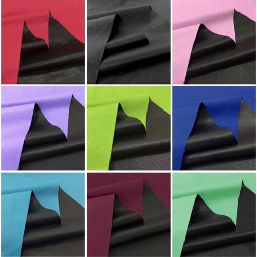 Thin Green Black Solid Color Coatde Waterproof Fabric For Tent Sunshade UV Resistance Fabric, By The Meter, Pink, Blue, Purple