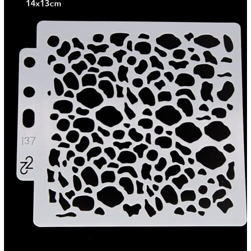 Leopard Print Layering Stencils graffiti hand copied board hollowed out photo album graphic spray painting tool