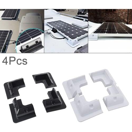 4Pcs Solar Corner Fixture Corner Bracket Mounting Kit Edges Support Panel for Home Vehicle Caravan Boat Solar Panels