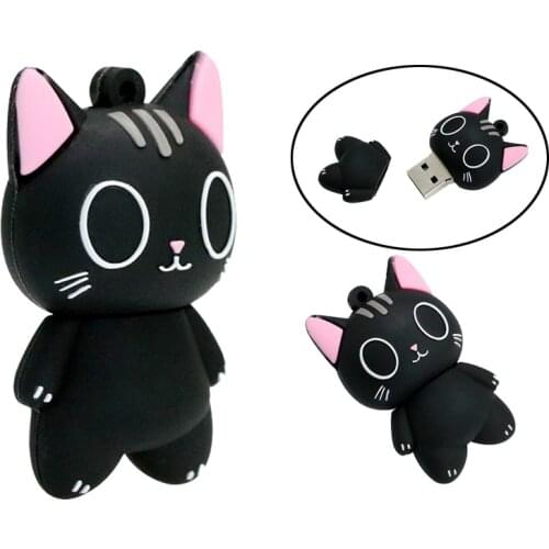 Usb Pendrive Cartoon Black Cat Usb Flash Drive et 4GB 8GB 16GB 32GB 64GB 128GB 256GB USB 2.0 Pen Drive Usb Memory Stick U Disk