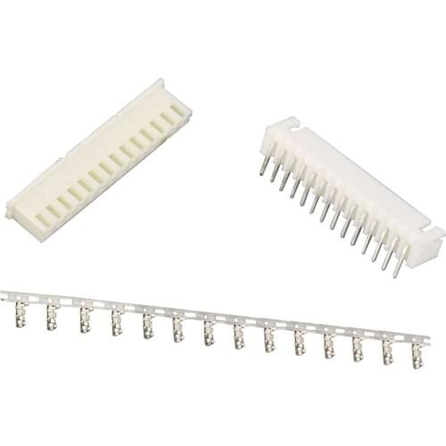 XH2.54-14P 14Pin Curved needle spacing 2.54mm connectors Male and Female Plug + terminals
