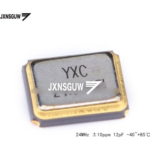 10PCS 3225 SMD passive crystal oscillator/YSX321SL 24MHz 10ppm 12pF X322524MOB4SI 4 foot