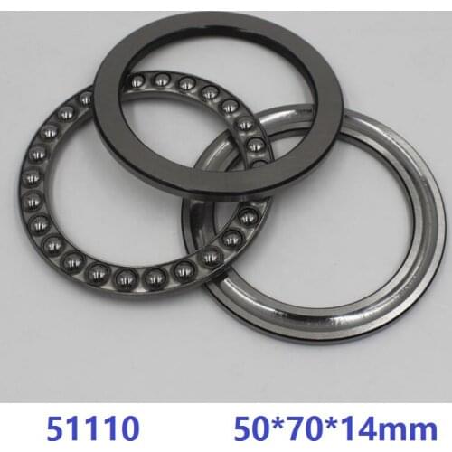10pcs/lot 51110 Axial Ball Thrust Bearing plane thrust ball bearing 50x70x14mm