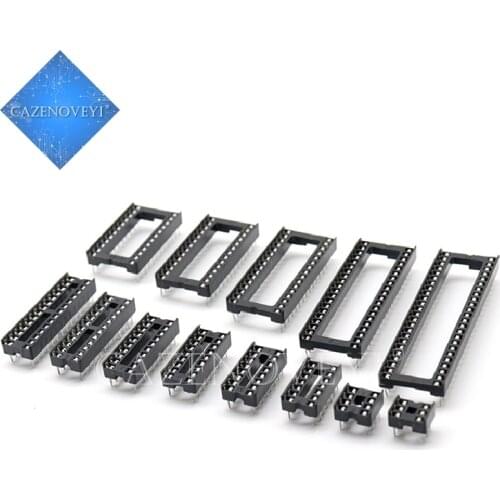 10PCS Sockets DIP6 DIP8 DIP14 DIP16 DIP18 DIP20 DIP28 DIP32 DIP40 pins Connector DIP Socket 6 8 14 16 18 20 24 28 32 40 pin