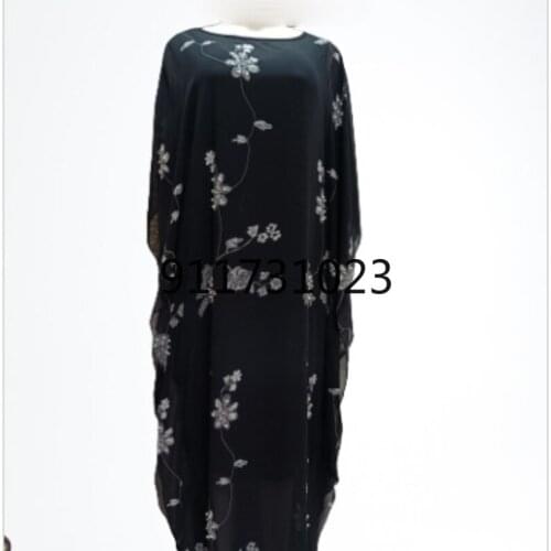 2021 Fashion Style African Women Plus Size Polyester Black Long Dress African Clothes African Dresses for Women
