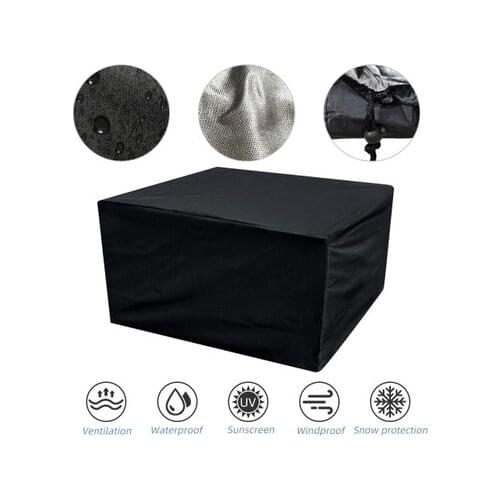 210D Furniture Covers Dustproof For Rattan Table Cube Chair Sofa Waterproof Garden Cover Outdoor Patio Sun Snow Protective Case