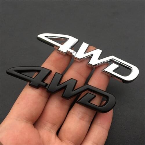 3D Car Styling Chrome Metal Sticker AWD Tail Emblem Badge Rear Decal Logo for Toyota Impreza Subaru Honda 4X4 Off Road SUV 4WD