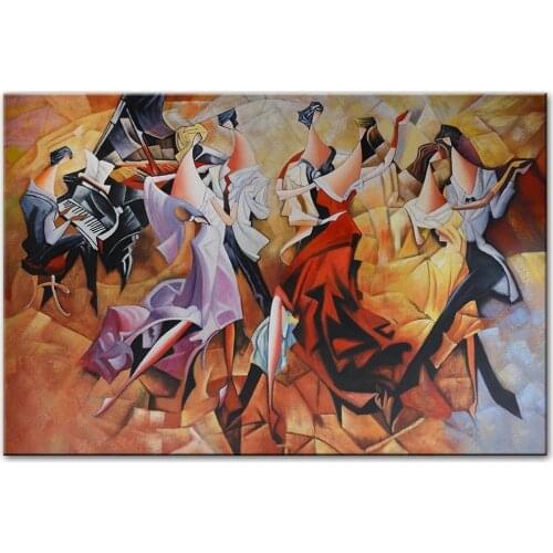 Abstract Dancer Oil Paintings Print On Canvas Art Prints Posters And Prints Modern African Girl Wall Paintings For Living Room