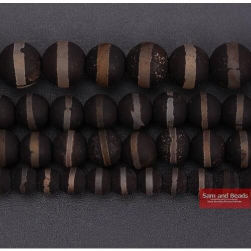 Natural Stone Carnelian China Tibetan Dzi stripe beads Round Loose Beads 6/8/10mm For DIY Bracelet Pendant Necklace