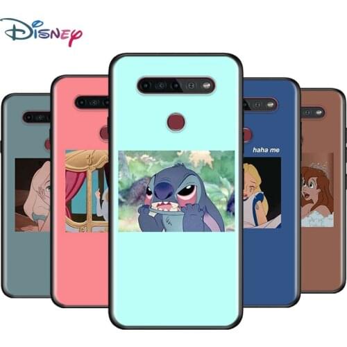 Black Soft Cartoon Princess Set Art For LG K92 K62 K52 K42 K31 K22 K71 K61 K51S K41S K30 K20 G8 G8S G8X ThinQ Phone Case