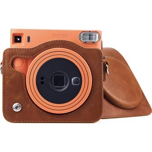PU Leather Bag Case Vintage Shoulder Strap Pouch Camera Carrying Cover Protection Case for Instax SQUARE SQ1 Camera