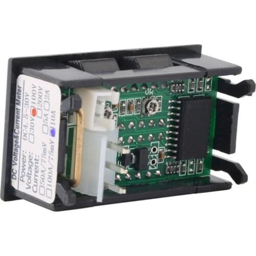 Mini Digital Voltmeter Ammeter DC 100V 10A Panel Amp Volt Voltage Current Meter Tester LED Display DC 4.5 to 30 V Meter Gauge