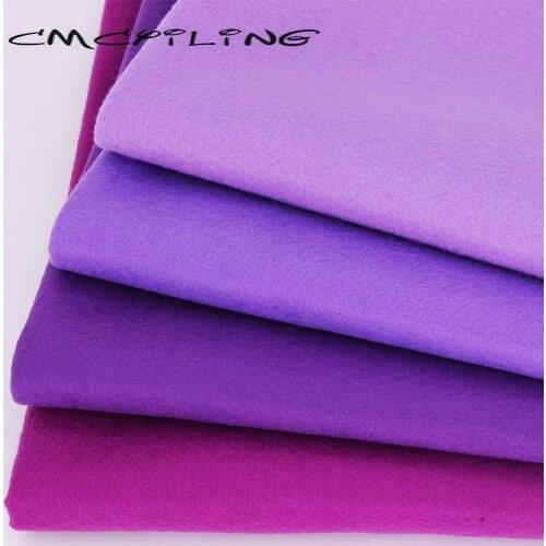 CMCYILING 4 Pcs/Lot,45*55cm Soft Felt Fabric For Kids Needlework DIY Sewing Dolls Crafts Polyester Cloth
