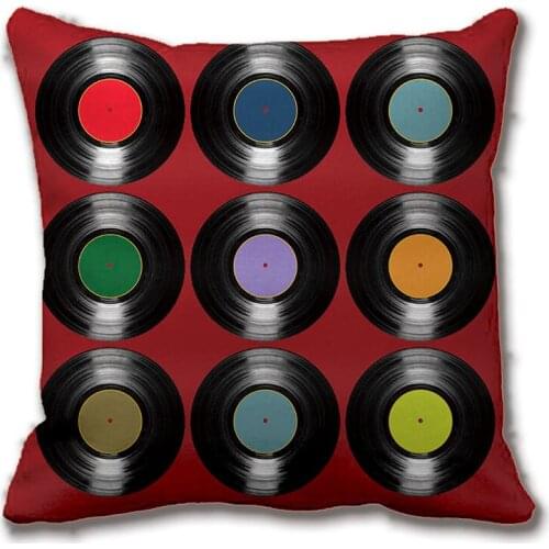 Color Vinyl Records Pattern Pillow Decorative Cushion Cover Pillow Case Customize Gift By Lvsure For Car Sofa Seat Pillowcase