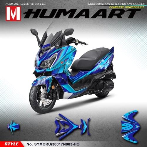 HUMAART Motorbike Graphics Sticker Design for SYM Cruisym 300 2017 2018 2019 2020, Customizable