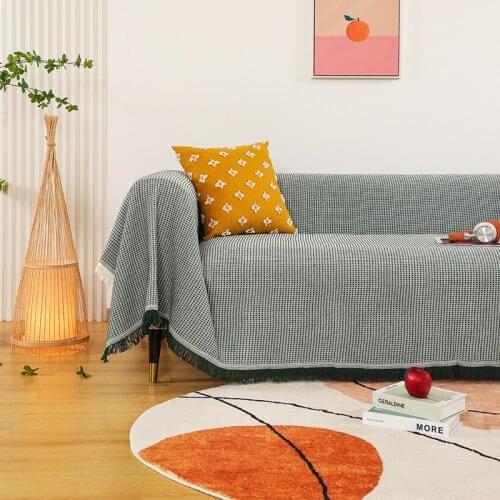 Super King Size Cotton Tassel Knitted Blanket Plaid Cloth Kids Bedroom Bedspread Outdoor Picnic Quilt Camping Covering