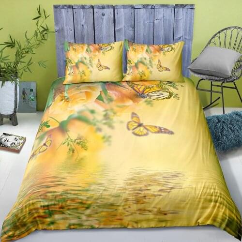 Red Rose Pattern 3D Digita Printed Bedding Sets Duvet Cover Comforter Bedding Cover Pillowcases Bed Sets Twin Full Bed Linen