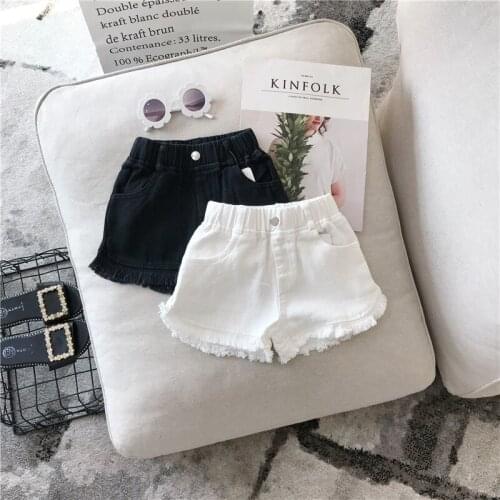 Girls Summer Denim Shorts 2021 New Korean Childrens Korean Style Hot Pants Little Girls Cool Fashion Short Pants Baby Clothes