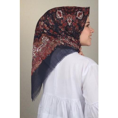 ERİPEK PATTERNED LINEN FLAMLI SCARF-DESEN-19-RENK-13