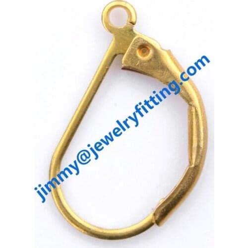 Material for jewelry making brass lever back earring clip ear wire clip earring fitting fashion jewelry findings D shape