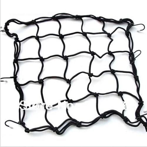 Motorcycle Black 40x40CM 6 Hooks Bungee nets Motorbike Cargo tank Net Helmet Luggage Net