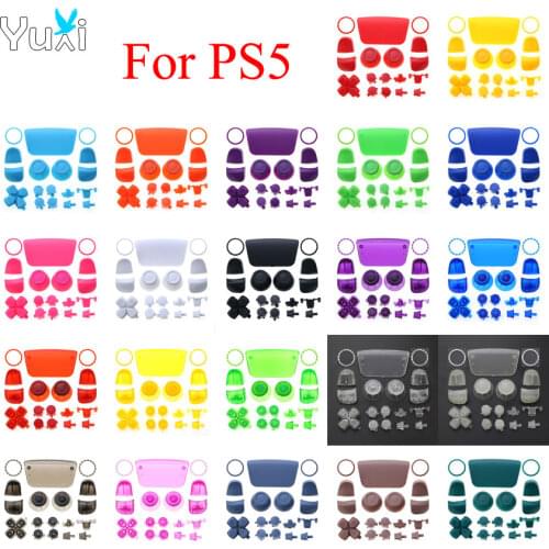 YuXi Replacement Buttons Set D-Pad L1 R1 L2 R2 Trigger Button Key Accent Ring For Playstation 5 PS5 Controller