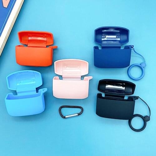 New Silicone Shockproof Anti-Scratch Protective Case Cover with Carabiner for Jabra Elite Active 65t Headphone Headset Cover