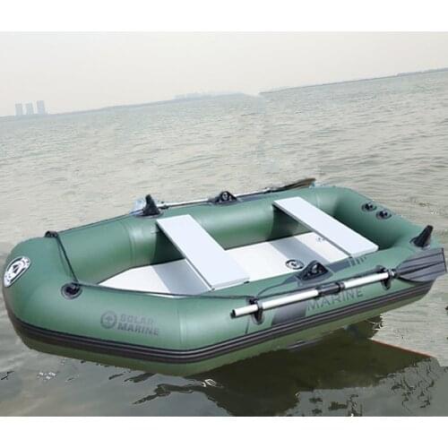 Three Person 260 CM PVC Inflatable Boat Kayak Wear-resistant Portable Canoe Fishing Dinghy Water Sports With Accessories