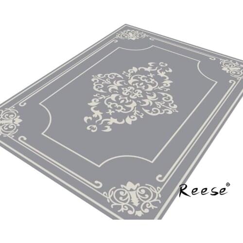 Reese Grey Soft Dense Fluff Area Rug Traditional Chinese Pattern Generous Living Room Carpets Hotel Bedroom Bedside Decoration