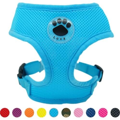 Adjustable Soft Breathable Dog Control Dog Sling Nylon Mesh Vest Strap for Pet Dog Collar Chest Strap